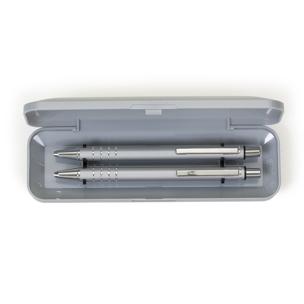 J-12608 - cnjunto caneta/lapiseira semi metal